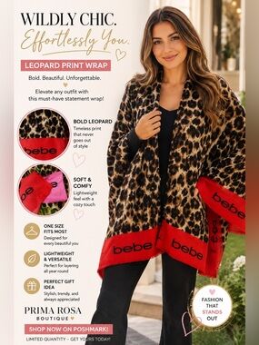 BeBe Logo Poncho Shawl Cape Scarf-pink